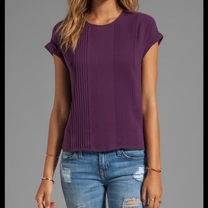 Theory, Sellida Silk Blouse in Elderberry